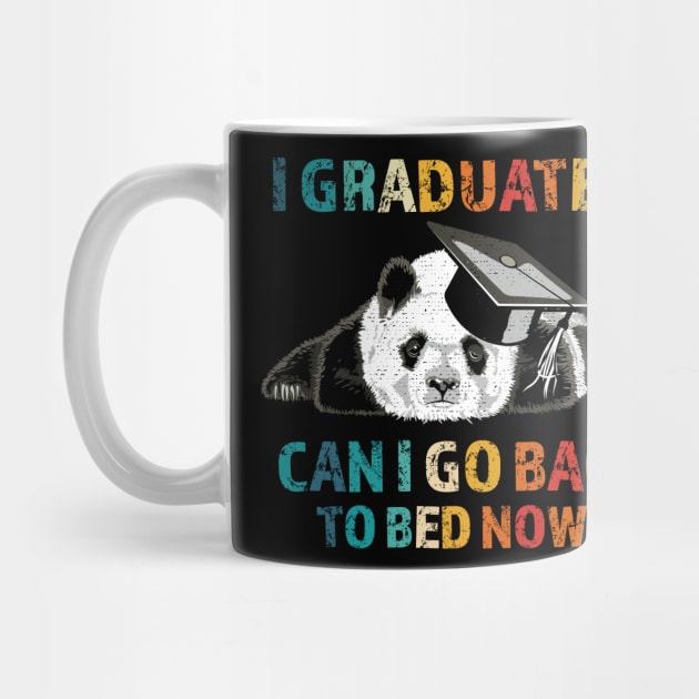 I graduated! Funny Panda Education Congratulation Vintage by PunnyPoyoShop